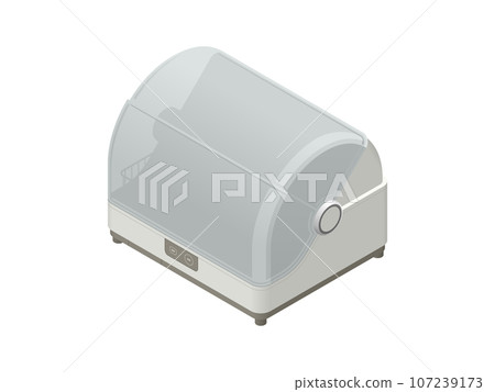 用等角投影繪製的家用洗碗機的插圖 107239173