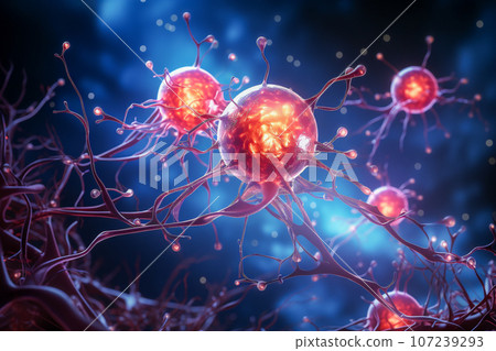 Neural cell neurons connecting the brain Neural cell neurons connecting the brain 107239293