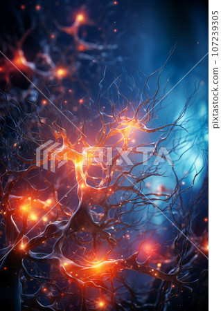 Neural cell neurons connecting the brain 107239305