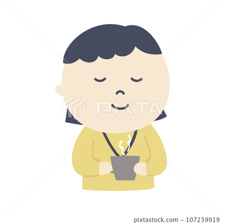 辦公室職員喝咖啡的插圖 107239919