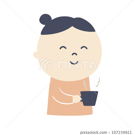 女人喝咖啡的插圖 107239921