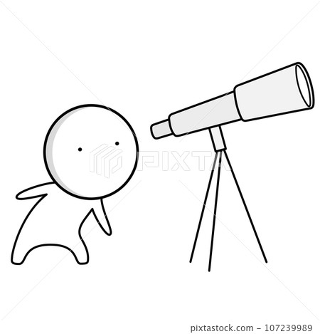 Boy with a telescope Boy with a telescope 107239989