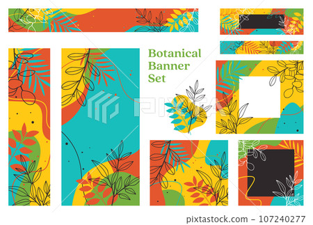 Banner set_Botanical Banner set_Botanical 107240277