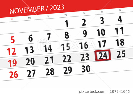 Calendar 2023, deadline, day, month, page, organizer, date, November, friday, number 24 107241645