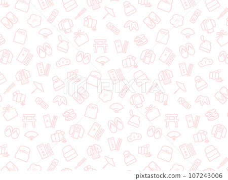 Shichigosan pattern material pink 107243006