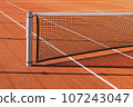 Tennis net on the court background 107243047