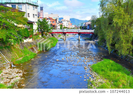 Nakabashi/looking downstream (raft bridge) from Miyagawa (Takayama City, Gifu Prefecture) [2023.9] 107244013