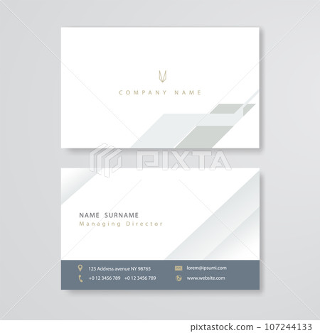 White business card template flat design vector White business card template flat design vector 107244133