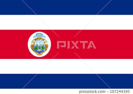 National Costa Rica flag vector illustration 107244395