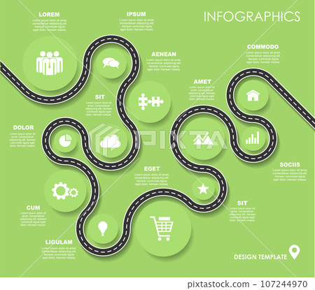 Infographic design template with place for your data. Vector illustration. 107244970