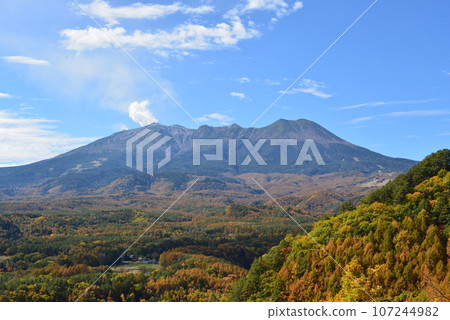 Autumn view of Mt. Mitake from Kaida Plateau 107244982