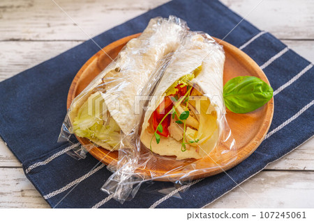 tortilla wrap sandwich tortilla wrap sandwich 107245061