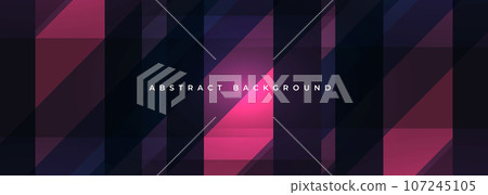 Black and red modern abstract wide banner with geometric shapes. Red and black abstract background. Black and red modern abstract wide banner with geometric shapes. Red and black abstract background. 107245105
