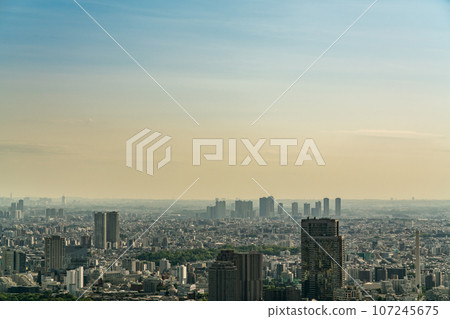 Urban landscape at dusk 107245675