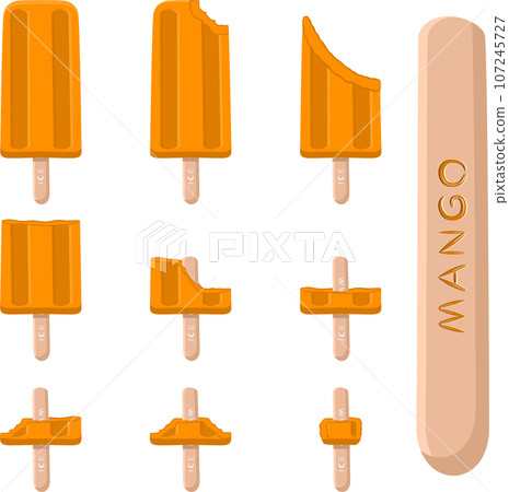Big set various sweet tasty natural ice cream 107245727