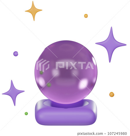 Future Fortune Teller's Crystal Ball 3D 107245980