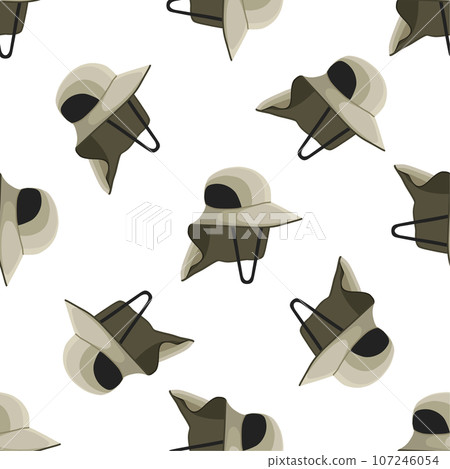 colored pattern fishing hats, beautiful caps 107246054