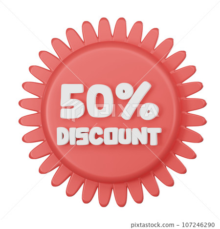 Tag discount 3d rendered icon Tag discount 3d rendered icon 107246290