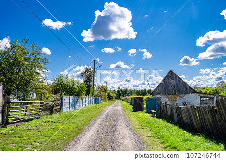 Beautiful empty asphalt road in countryside on colored background Beautiful empty asphalt road in countryside on colored background 107246744