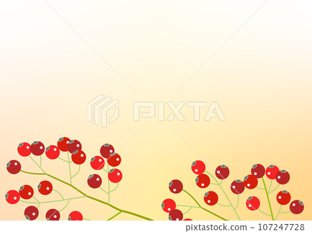 Autumn wild rose fruit background 107247728