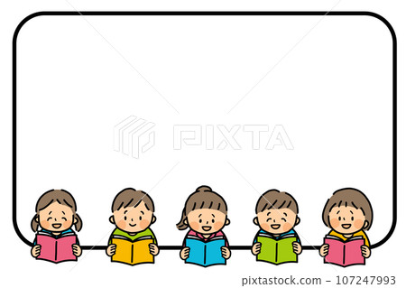 Children reading and copy space Children reading and copy space 107247993