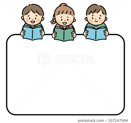 Children reading and copy space Children reading and copy space 107247994