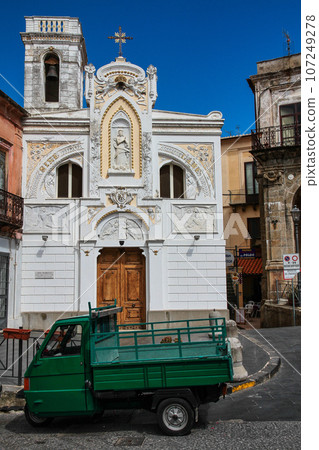 Pizzo Calabro, beautiful coastal town in Calabria, southern Italy. Pizzo Calabro, beautiful coastal town in Calabria, southern Italy. 107249278