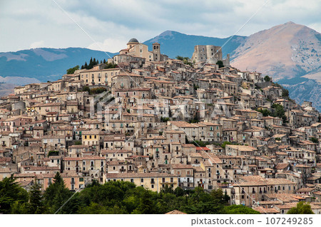 The old village of Morano Calabro, Calabria, Italy in the Pollino massif The old village of Morano Calabro, Calabria, Italy in the Pollino massif 107249285