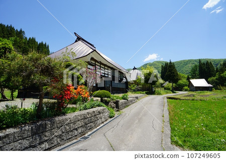 Hakuba Village, Aooni Village, rice-planting season, 100 selected rice terraces 107249605