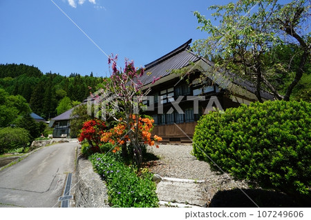 Hakuba Village, Aooni Village, rice-planting season, 100 selected rice terraces 107249606