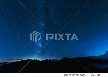 Milky Way and starry sky seen from Mt. Jigatake Milky Way and starry sky seen from Mt. Jigatake 107250118