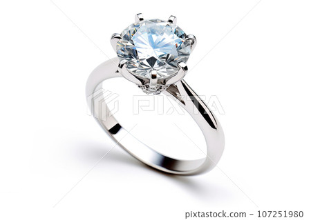 Luxury diamond ring isolated on white background Luxury diamond ring isolated on white background 107251980