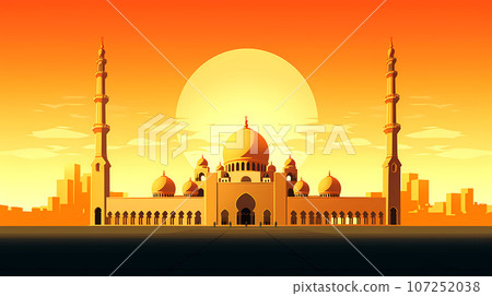 Illustration of the beautiful city of Abu Dhabi. United Arab Emirates Illustration of the beautiful city of Abu Dhabi. United Arab Emirates 107252038