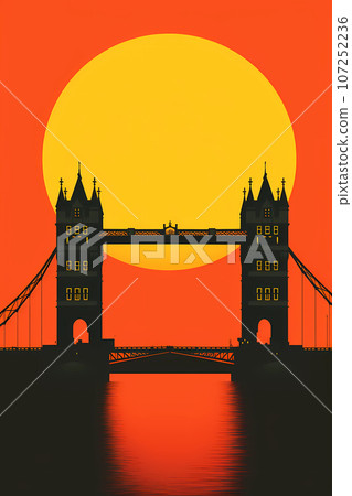 Illustration of the beautiful city of London. United Kingdom Illustration of the beautiful city of London. United Kingdom 107252236