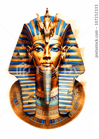 Illustration of the royal person of Egypt in traditional costume 107252333