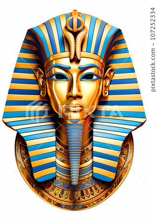 Illustration of the royal person of Egypt in traditional costume 107252334