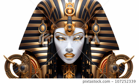 Illustration of the royal person of Egypt in traditional costume Illustration of the royal person of Egypt in traditional costume 107252339