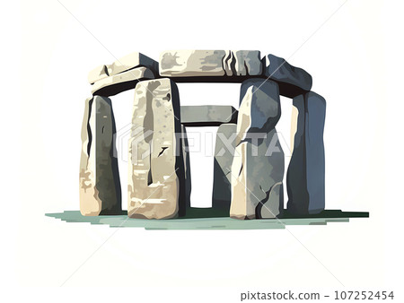 Illustration of beautiful view of Stonehenge, United Kingdom Illustration of beautiful view of Stonehenge, United Kingdom 107252454