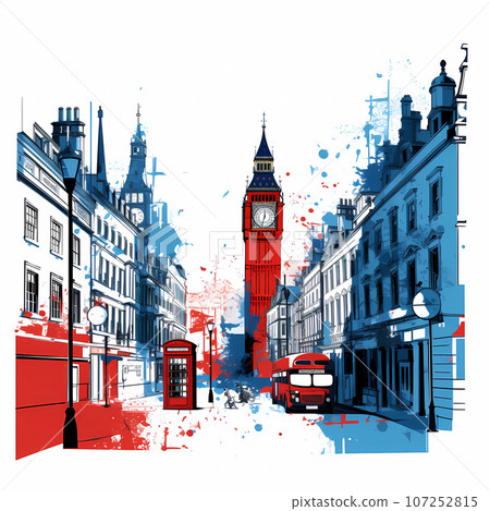 Illustration of the beautiful city of London. United Kingdom Illustration of the beautiful city of London. United Kingdom 107252815