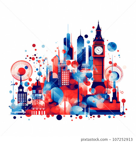 Illustration of the beautiful city of London. United Kingdom 107252913