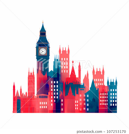 Illustration of the beautiful city of London. United Kingdom Illustration of the beautiful city of London. United Kingdom 107253170