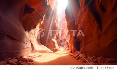 Illustration of a beautiful view of the canyon, USA 107253508