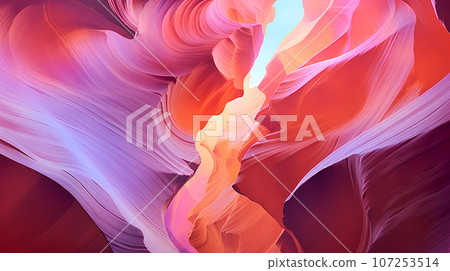 Illustration of a beautiful view of the canyon, USA 107253514