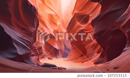 Illustration of a beautiful view of the canyon, USA 107253515