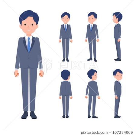 Set of standing sales consultant men 107254069