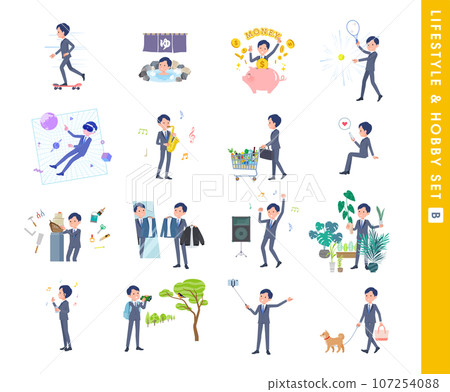 Set of sales consultant men about hobbies and lifestyle. B type 107254088