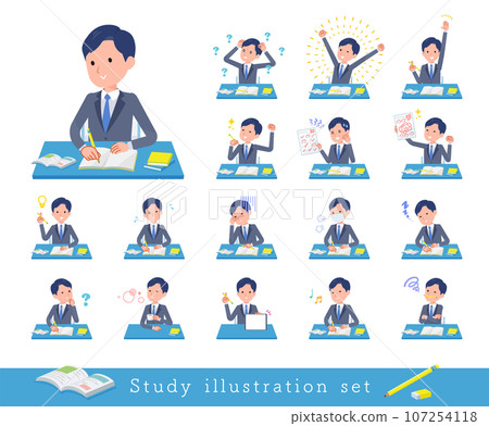 一組關於學習的銷售顧問男士 一組關於學習的銷售顧問男士 107254118