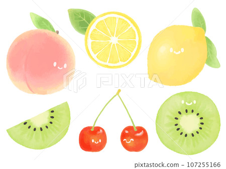 Fruit character hand-drawn style vector illustration 107255166