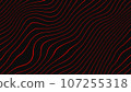 Red wavy lines abstract minimal elegant motion background. Seamless looping 107255318