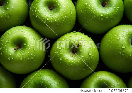 Background of green apples Background of green apples 107256271